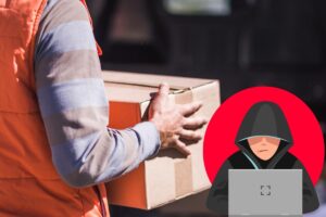Corriere consegna pacco simbolo truffa