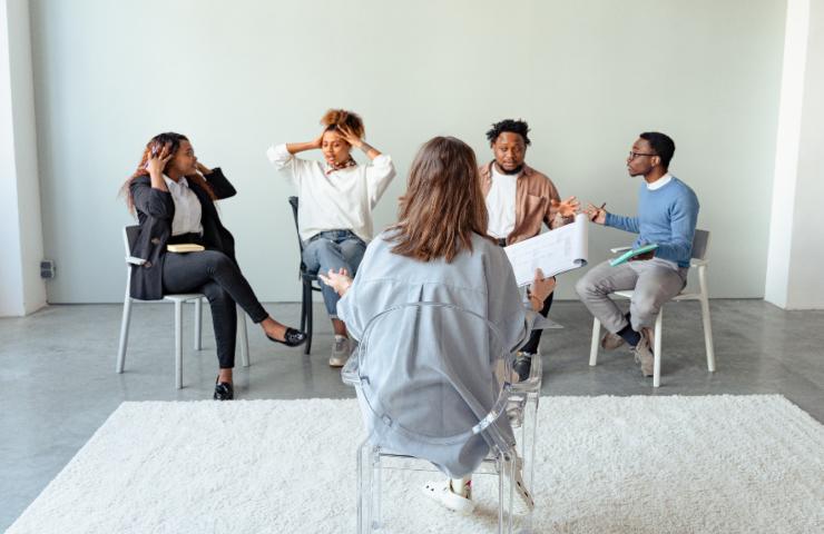 sessione di gruppo psicoterapia
