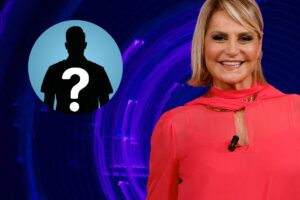 sfondo gf simona ventura e sagoma uomo nera